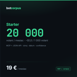 botcorpus Starter – mesačne