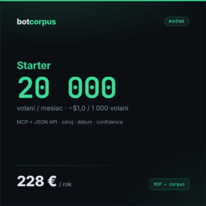botcorpus Starter – ročne